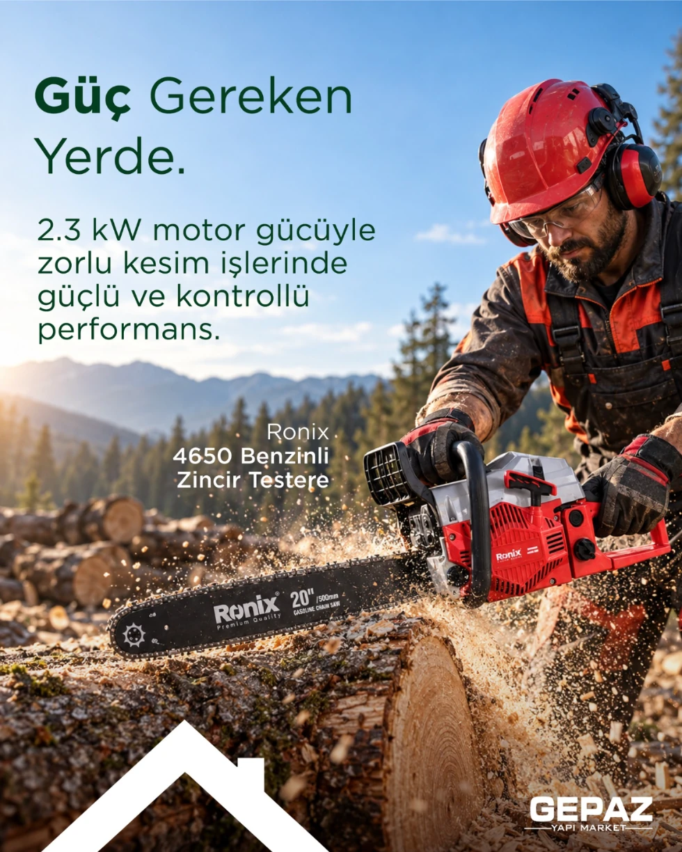 Ronix 4650 benzinli zincirli testere